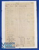 1896 KGC (Scottish Golf Club?) Competition Result Sheet for Club Silver Medal - played on 8/10/