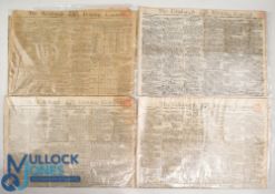 Collection of early 19th c Edinburgh Evening Courant Newspapers covering important St Andrews golf