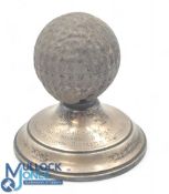 Golf Ball Trophy. First ball played West Middlesex 6th May 1939 presented to Colonel Forrester