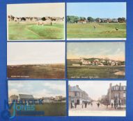 Collection of Gullane East Lothian golf links coloured postcards from the 1900s onwards (9) to