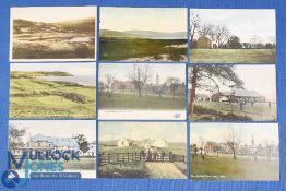 Interesting collection of early 20thc Scottish golf courses and missing links coloured postcards (9)