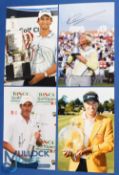 4x Australian Golf Players PGA Tour Major and Tour Winners signed press size colour photographs to