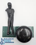 Cast Golfing Putter Figure Door Strike Doorbell, a modern casting when you pull a cord the golf club
