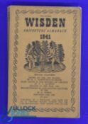 John Wisden's Cricketers Almanack 1941 - Softback in good condition with a small worn edge, some