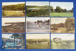 Collection of various early English Golf Links coloured postcards from the early 1900s onwards (9)