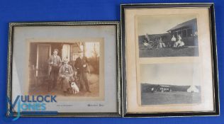 2x interesting late 19th c /early 20th c early black & white golfing photographs to include one of