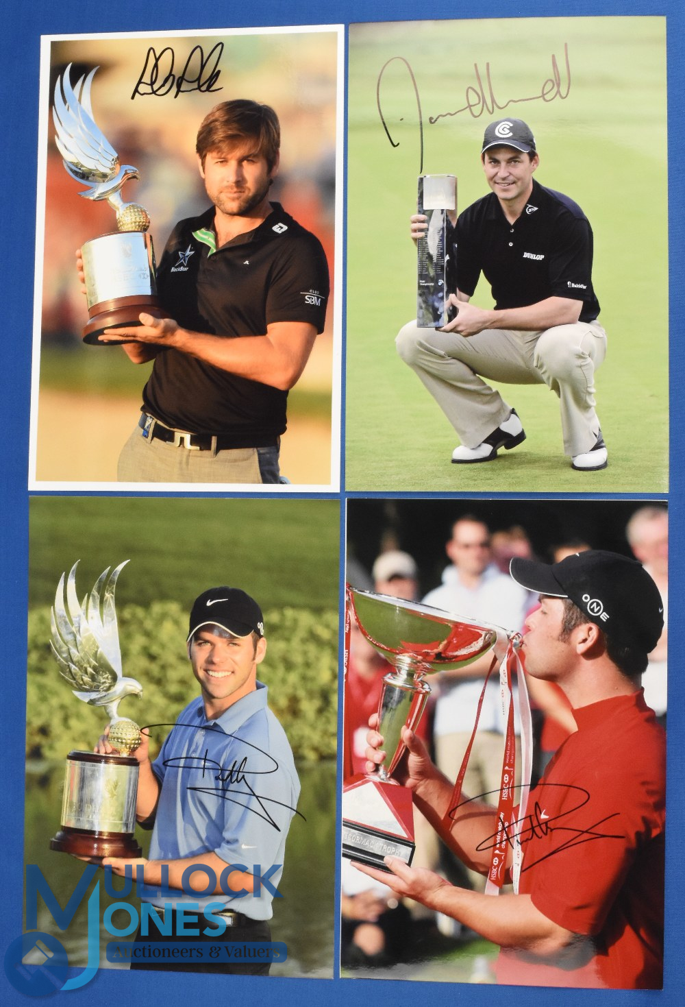 Collection of UK Golf Players Tournament Winners signed press colour photographs (4) to incl 2x Paul