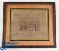 Frank Paton (1856-1909) engraved golf print of a match on the links St Andrews titled 
