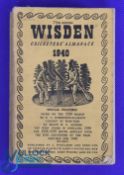 John Wisden's Cricketers Almanack 1940 - Softback in good condition with a small worn edge, some