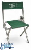 1972 The Open at Muirfield Fold up Chair: Having green seat and back rest with The Open Muirfield