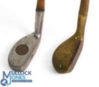 2x Attractive mallet head putters a Donaldson 'Bunny' steel head with central brass weight showing