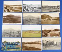 Collection of various early Scottish Golf Links b&w and coloured postcards (12) to include an