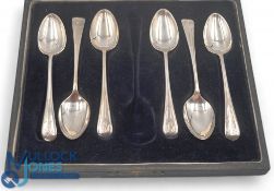 Golf Club Cocktail Teaspoons: Hallmarked Sheffield 1927 set of 6 having golf club motive on each
