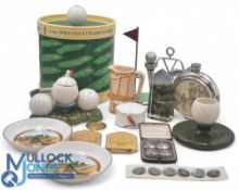 Golfing Collectable items. 114th Open Golf Championship Ice Bucket, Carlton Ware Match Striker /