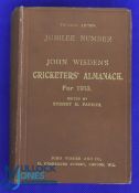 John Wisden's Cricketers Almanack 1913 - Hardback in good condition with a small worn edge