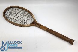 Early Slazenger the Demon fishtail Lawn Tennis racquet Slazenger & Son Ltd, the concave wedge