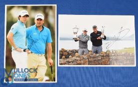 Collection of Irish PGA Golf Tour major winners and Ryder Cup Players signed colour press size