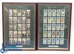 WD & HO Wills English Cricketers: a framed set of 25, plus Kane Cricket Club and badges, also a