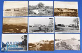 Collection of various English Golf Links b&w postcards (9) to include 2x Alnmouth, 3x Angmering (