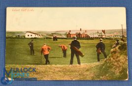 Scarce James Braid v J H Taylor coloured golfing postcard circa late 19th/early 20th c - West