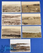 Collection of early Abersoch Golf Links North Wales b&w postcards from the 1920's onwards (7) to