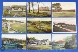 An interesting collection of late 19th/early 20th century English golf club and links coloured
