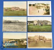 Collection of late 19th/early 20th century Machrihanish Golf Links coloured postcards (6) to include