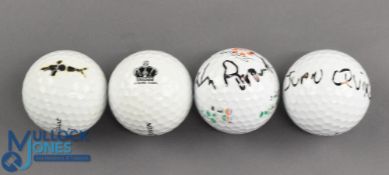 Collection of 4x PGA Tour winner's signed golf balls to include Australian Greg Norman (2x Open