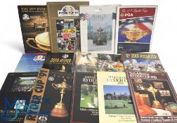 Ryder Cup Programmes for the Years GB Ryder Cup 1981, 1985, 1989, 1991, 1993, 2001, 2002, 2006,