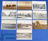 Interesting collection of early Gullane golf links b&w postcards from the early 1900s onwards (10)