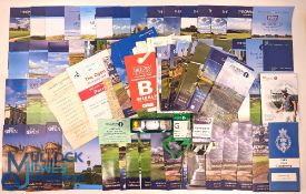 1963-2015 The Open Golf Tickets, Order of Play Tee Times, spectator guides, fobs, and related