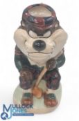 Kevin Francis Looney Tunes Taz Golfer. Tasmanian Devil Toby Jug limited edition 22/750 - 22cm high