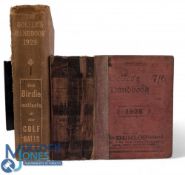 The Golfers Handbook & Yearbook 1926 and 1929 - illustrated with photographs and advertisements, red