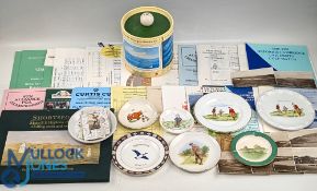Golf Collectables, a mixed lot to include various golf programmes, cigarette cards with golf