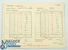 1927 Abe Mitchell Score Card Stratford upon Avon Golf Club. Mitchell was supposed to be the player-