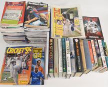 A large collection of Cricket Memorabilia - Books, Programmes and Tickets with some rugby programmes