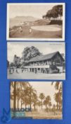 3x interesting overseas golf links incl Missing Links b&w postcards - to include Algeciras Hotel