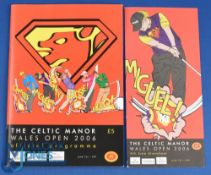 Scarce 2006 Celtic Manor Wales Open Golf Championship signed programme and draw sheet - notably