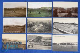 Collection of various 20th c Scottish Golf Links b&w and coloured postcards (9) to include 4x