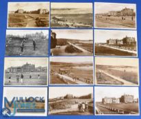 Good selection of Views of St Andrews Golf Links b&w postcards (12) to include several different