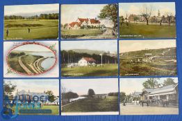 Collection of various early Scottish Golf Links coloured postcards from early 1900s (9) to include