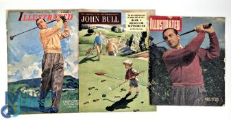 1939 & 1946 Golf Illustrated Magazine and a 1952 John Bull Magazine - 2 with good Henry Cotton