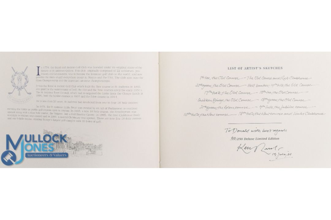 The Home of Golf 2000 Artist's Sketchbook Ken Reed (signed) deluxe limited edition (90/250) (VG) - Image 2 of 3