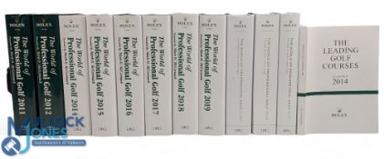 World of professional Golf Yearbooks 2000-2024, a part run to include 2000, 2001, 2002, 2000-01