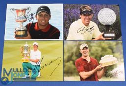 Collection of European PGA Tour Winners signed press colour photographs (4) to incl Francesco