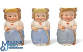 Goebel Hummel Lady Golfers - 11.5cms high. Mark on bottom 1950-1955. Set of 3