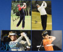Collection of European Players PGA Golf Tour signed colour press size photographs (4) to incl Jean