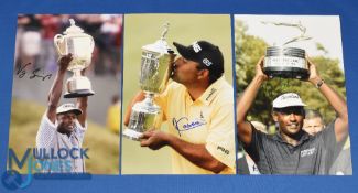 Collection of Overseas Golf Players Major and Tour Winners signed press colour photographs to incl