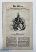 India & Punjab - Ranjit Singh Journal - an antique 1839 English periodical ‘The Mirror' with the