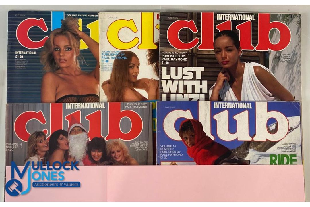 Club International glamour magazines - Volume 12 No 7, Volume 13 No 6, 7, 12, Volume 14 No 1 - - Image 1 of 2